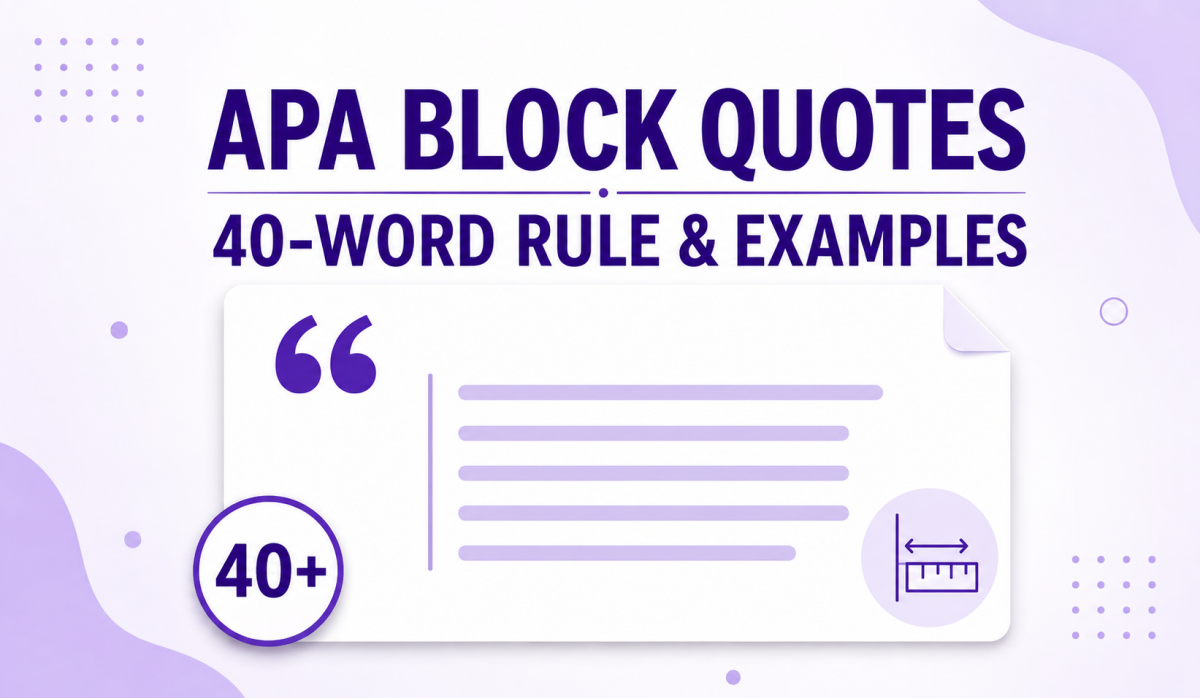 APA Block Quotes: 40-Word Rule and Examples
