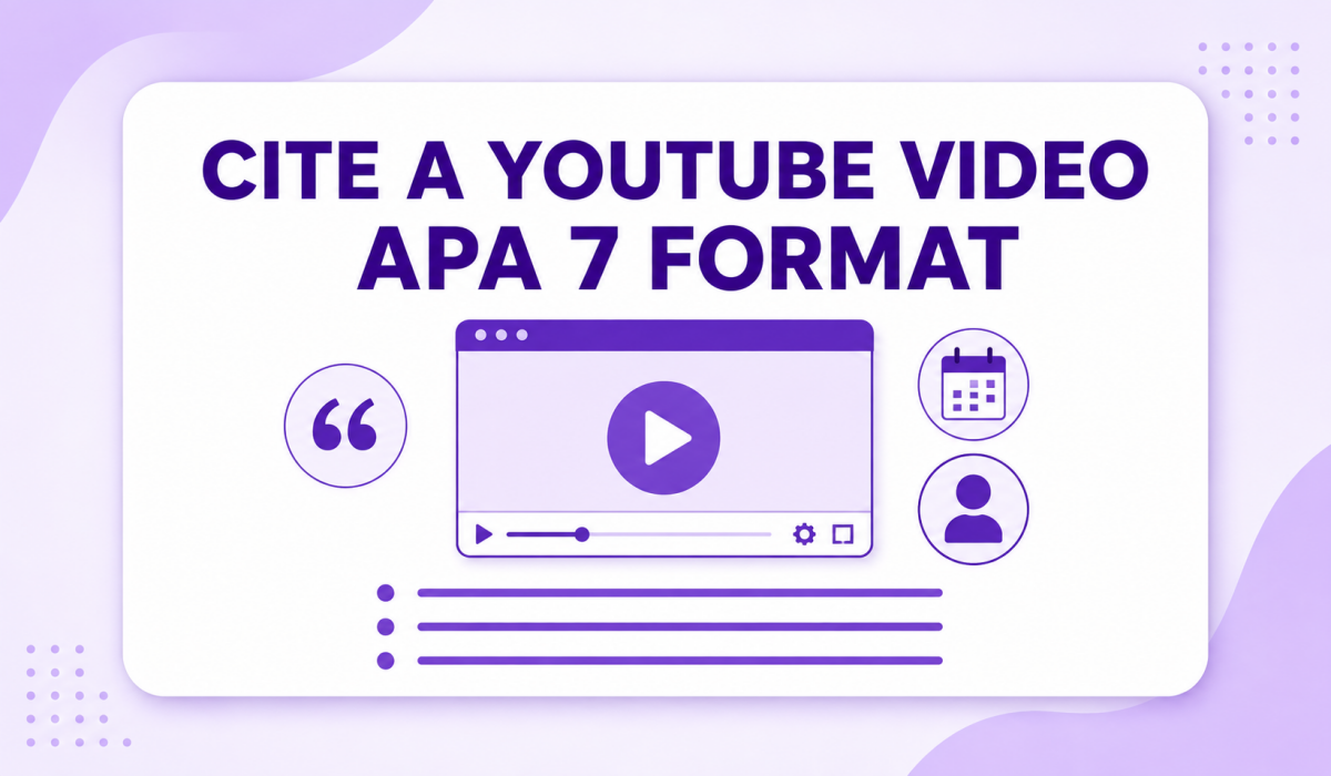 How to Cite a YouTube Video in APA 7